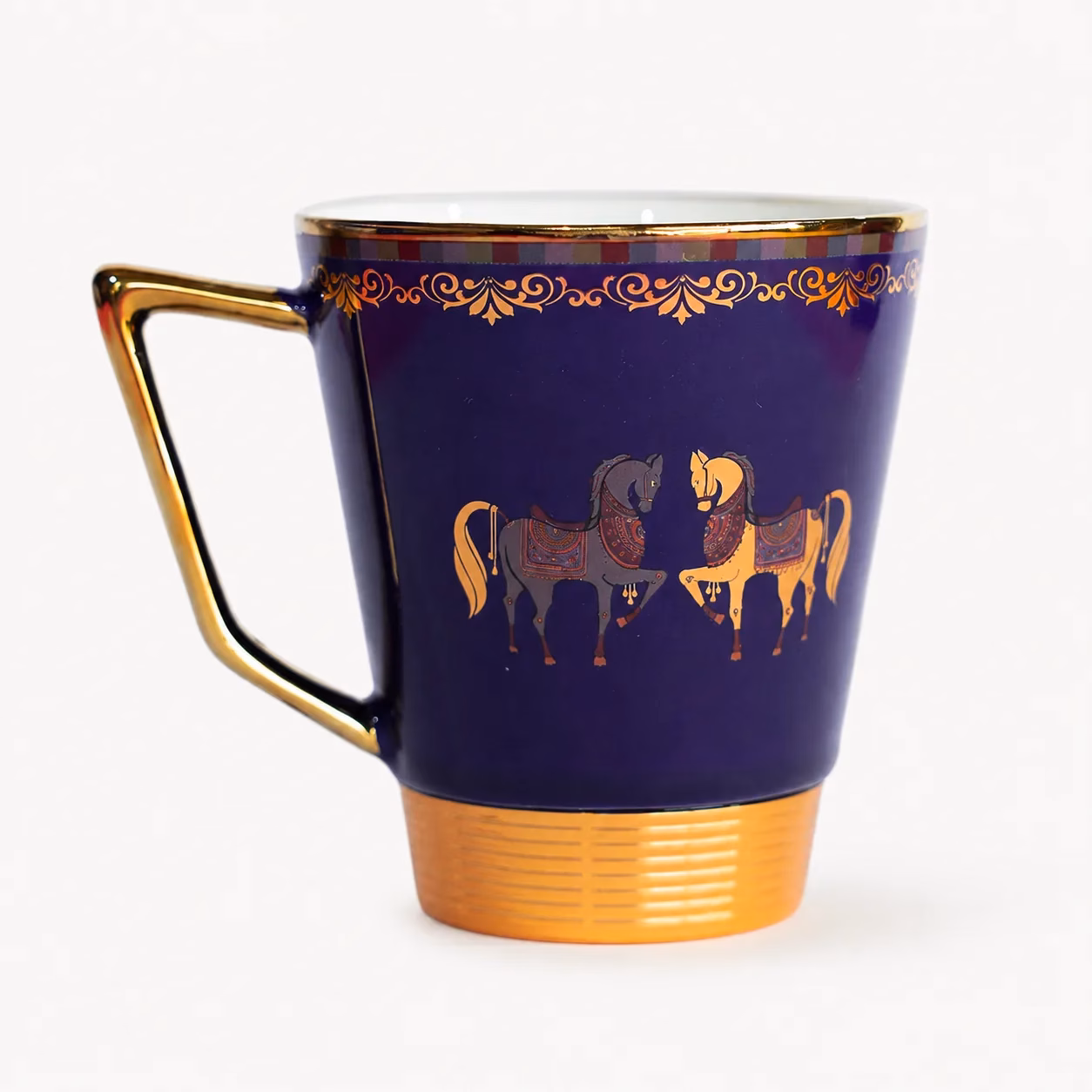 Royal Blue Horse Mug