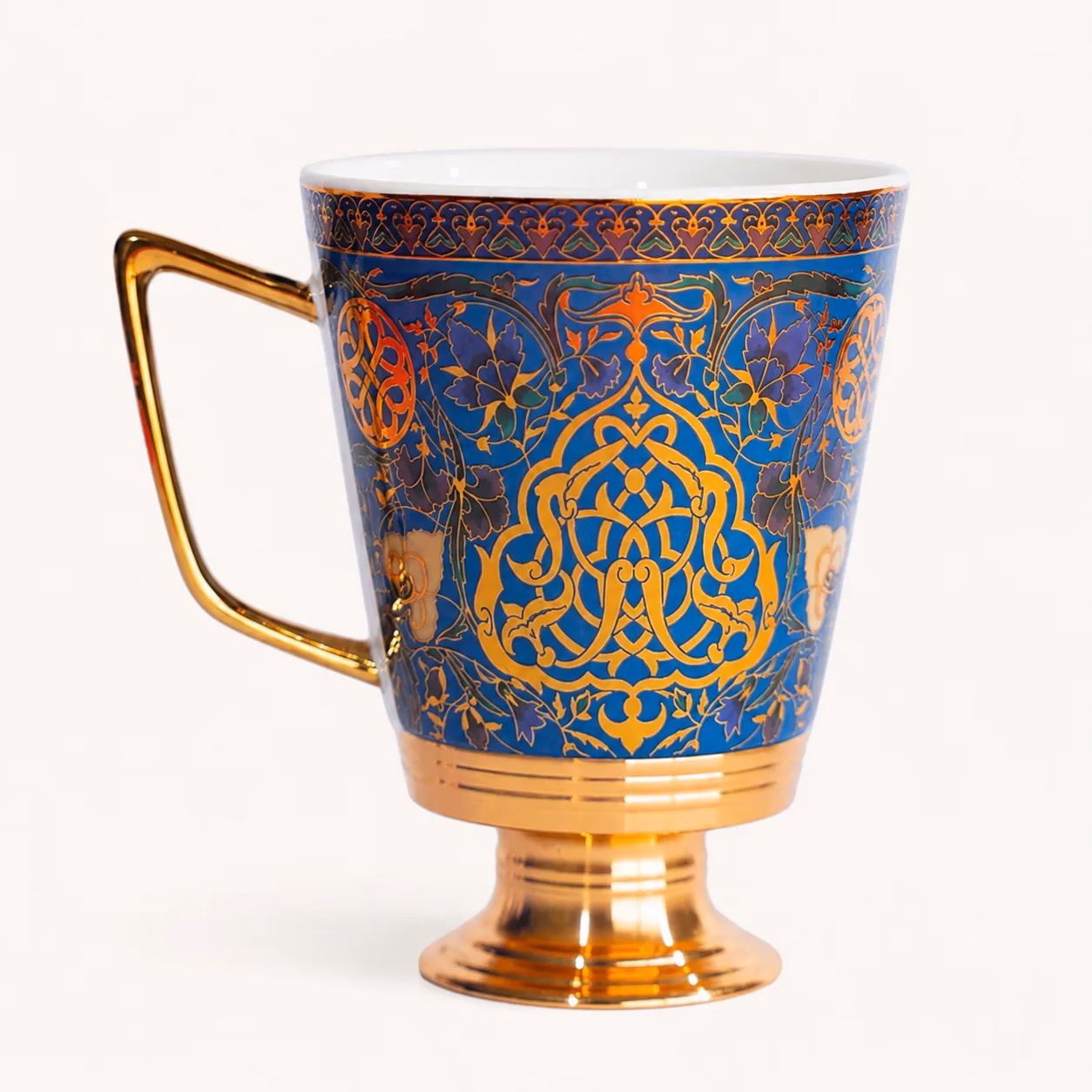 Royal Blue Ornamental Gold Mug
