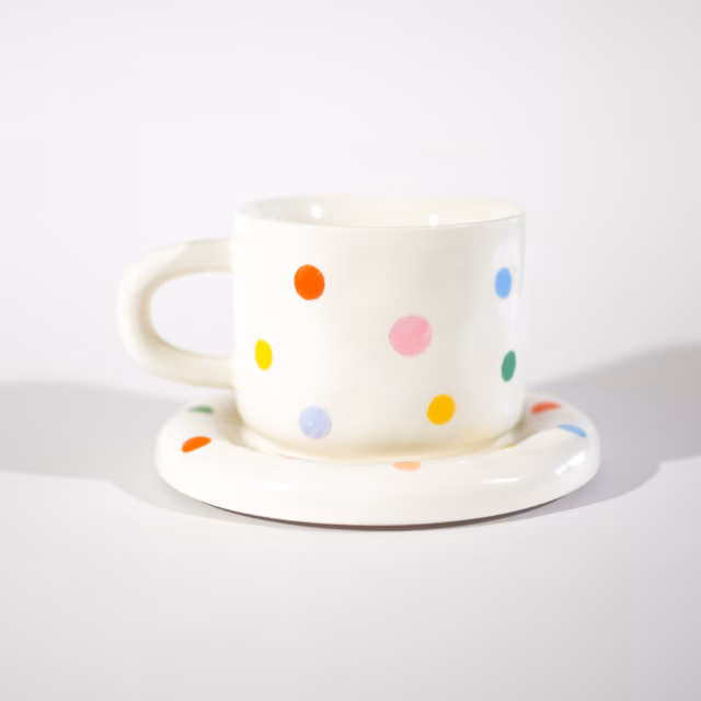 Confetti Cup & Saucer
